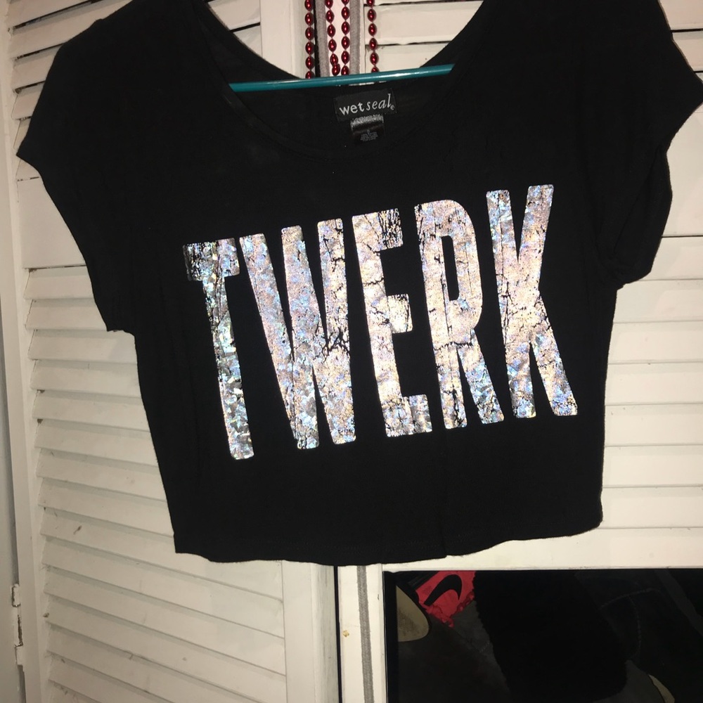 Black crop top